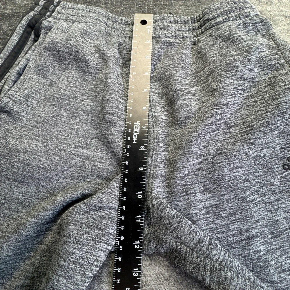 Adidas Track Pants‎ Boys XL 18/20 Gray Heather Stripe Fleece Lined Straight Leg